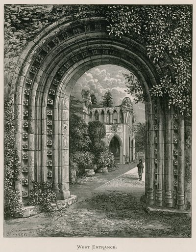 Abbazia di Dryburgh, ingresso ovest da Alexander Francis Lydon